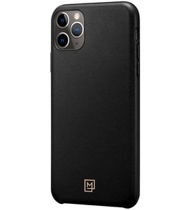 Spigen iPhone 11 Pro ile Uyumlu Kılıf La Manon Câlin Premium Deri Tasarım Chic Black (Siyah)