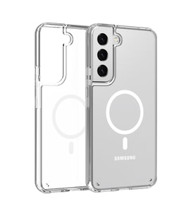 Samsung Galaxy S22 Plus Uyumlu Kılıf Case, Transparent Hard PC with Magsafe Charging Feature Cover (Şeffaf)