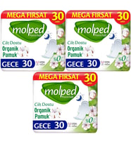 Molped Pure&Soft Hijyenik Ped Gece 90 (3PK*30) Adet Mega Pk