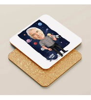 Kişiye Özel Astronomi Meraklısı Karikatürlü Bardak Altlığı