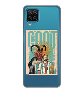 Samsung Galaxy A12/M12 Uyumlu Lionel Messi Desenli Şeffaf Telefon Kılıfı