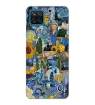 Samsung Galaxy A12 Uyumlu Vincent Van Gogh Sanatsal Tasarımlı Şeffaf Telefon Kılıfı