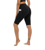 Kadın Yüksekbel Toparlayıcı Cepli Sporcu Dizüstü Tayt Yoga Pilates (Siyah)