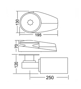 South Pacific WS1500 - 12V Yatık Motorlu Dik Irgat 8mm Krom Gövdeli - Pratiklik