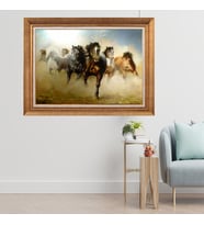 Altın Varaklı Çerçeveli Paspartulu  Tablo zv0869 (Gold)