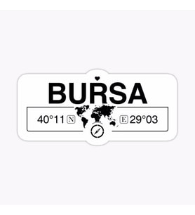 Bursa Gps Harita Sticker Oto Araba Yapıştırma 17CM