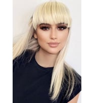Caş Dekorasyon Mat Sarı Uzun Kenarlı Takma Kahkül 613#
