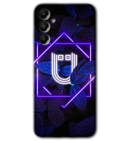 Galaxy A05s Kılıf HD Desen Baskılı Kılıf - Dark Neon Yaprak Ü Harfi