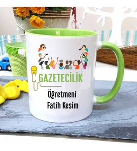 Gazetecilik Öğretmenine Özel Öğretmenler Günü Hediyesi Kişiye Özel Kupa Bardak