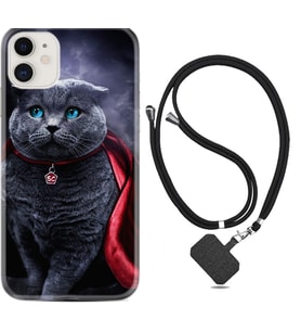Apple iPhone 11 12 13 Mini Kılıf Boyun Askılı Silikon Super Cat 1666