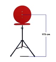 Raf Düzenekli Tripod Ayaklı Dart Arkalık Stant Seti. Kırmızı Renk. .