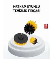 3’lü Matkap Temizlik Fırçası Seti – Banyo, Mutfak ve Araç Jantı İçin Etkili