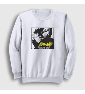 Presmono Unisex Beyaz Edward Baji Keisuke Anime Tokyo Revengers Sweatshirt 259801tt (Beyaz)
