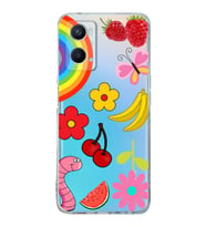 PrintiFy Oppo A96  ile Uyumlu 1mm Slim Fit Water Color 5 Baskılı Şeffaf  Kılıf
