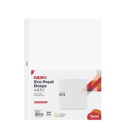 Poşet Dosya 100 Lü 1 Paket Şeffaf Dosya 100 Adetli Föy Dosya 1 Paket Eco Poşet Dosya