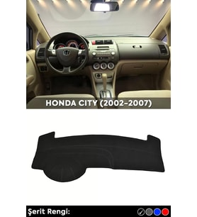 Honda Cıty (2002-2007) 3d Torpido Koruma Kılıfı - Ön Göğüs Panel Kaplama - Siyah Şerit