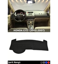 Honda Cıty (2002-2007) 3d Torpido Koruma Kılıfı - Ön Göğüs Panel Kaplama - Siyah Şerit