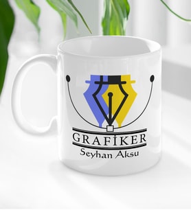 BK Gift Kişiye Özel Grafiker Tasarımlı Kupa Bardak-2