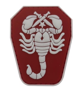 Single Sword Akrep Plastik Patch - Peç Küçük Boy 4Cm X 5,5Cm BEYAZ