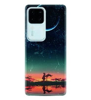 Vivo V30 Kılıf Silikon Desen Özel Seri Ay ve Kız 1720