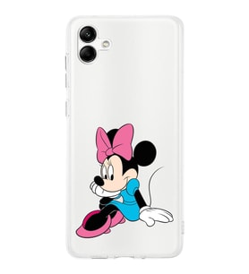 Samsung Galaxy A04  Kamera korumalı Kapak Minnie Mouse Tasarımlı  Şeffaf Kılıf