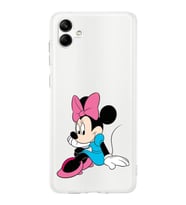 Samsung Galaxy A04  Kamera korumalı Kapak Minnie Mouse Tasarımlı  Şeffaf Kılıf