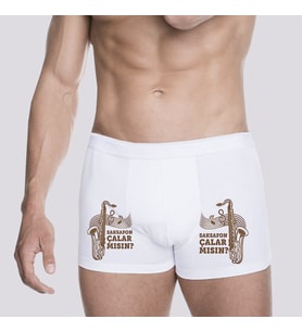 Saksafon Çalar Mısın Erkek Komik Boxer