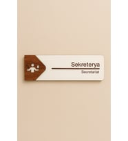 Lucena Sekreterya Ofis Oda Kapı İsimliği Yönlendirme Tabelası Levhası Kişiselleştirilebilir