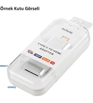 USB-C HDMI Dönüştürücü 4K 60Hz Görüntü Aktarımı MacBook Pro Air, iPad Pro Uyumlu Type-C HDMI Adaptör Gümüş