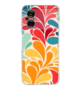 PrintiFy Poco M5 ile Uyumlu Retro Color 5  Kamera Korumalı Şeffaf  Kılıf