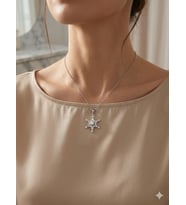 KAR TANESİ ÇELİK KOLYE (KARARMAZ)
