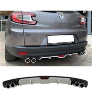 Renault Megane Mk3 STW Gri Difüzör 4 Krom Egzoz Görünümlü Difizör Arka Ek Body Kit
