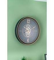 Çarklı Duvar Saati - 59 cm (Lacivert)