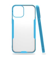 iPhone 12 Pro Max Kılıf Parfe Kenarları Pastel Renk Silikon Kılıf (Mavi)