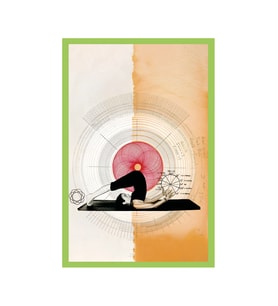 Hareket ve Denge – Yoga & Spor Konseptli Tasarım Kartlar  10x15 cm (Sarı-Yeşil-Kahverengi-Beyaz)