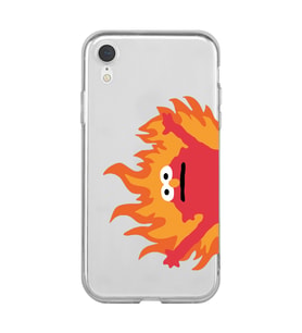 Iphone XR Uyumlu Elmo Tasarımlı Şeffaf Telefon Kılıfı