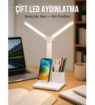 Northcity 3’ü 1 Arada Çok Amaçlı Masa Lambası - Göz Yormayan LED Işık Organizer ve Telefon Standı