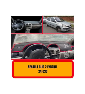 Renault Clio 2 Ekranlı Torpido Koruma Koruyucu Kilifi Halisi Örtüsü Aksesuar Yedek Parça