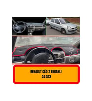 Renault Clio 2 Ekranlı Torpido Koruma Koruyucu Kilifi Halisi Örtüsü Aksesuar Yedek Parça