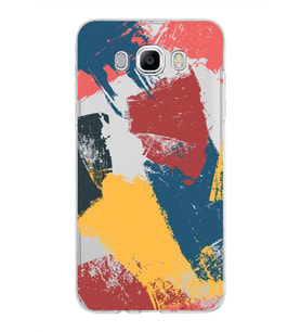 Samsung Galaxy J7 2016 Kapak Brush Stroke Tasarımlı Şeffaf Silikon Kılıf