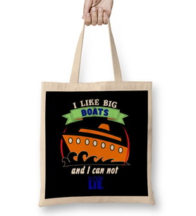 I Like Big Boats and I Can Not Lie Cruise Cruising Bez Çanta Uzun Saplı