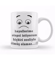 Komik Söz Hayallerime Otopsi istiyorum Kupa Bardak Porselen
