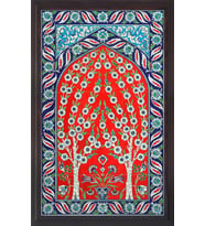 Armada Çini 60x100 Cm ED 623 Kırmızılı Hayat ağacı Çini Pano