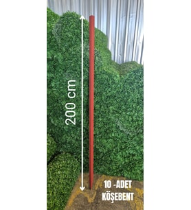 Köşebent Demir Sivri Antipaslı-( 30 x 30 ) -3mm 200 cmYükseklik (10-Adet) (Kırmızı)