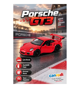 Welly Porsche 911 GT3 Çek Bırak Metal Model Araba 11 cm