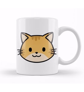 Cute Ginger Cat Eddie The Ginger Kedi Kupa Bardak Porselen