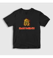 Presmono Unisex Çocuk Siyah Iron Maiden T-Shirt 86229tt
