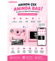Çocuk Anında Baskılı Fotoğraf Makinesi 16MP Dijital Kamera 1080P Video WiFi Telefon Destekli