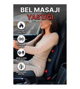 Ergonomik Isıtmalı Titreşimli Masaj Minderi – Sırt ve Bel Destekli
