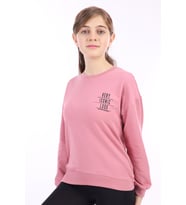 Toontoy Kız Çocuk Baskılı Sweatshirt (Gül Kurusu)